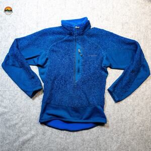 Patagonia Pullover Jacket Blue Long Sleeve Fuzzy Fleece Gorpcore Women's Size XS